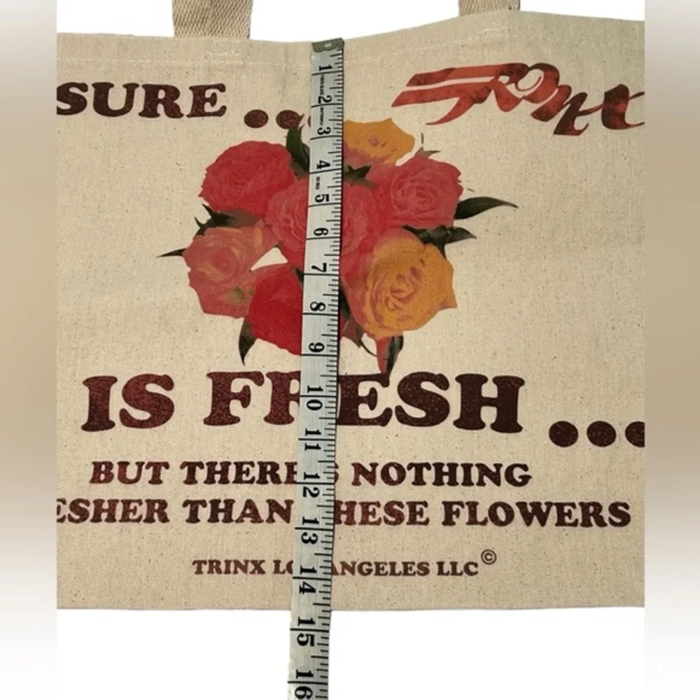 Trinx Los Angeles Tote Bag reusable shopping bad “Sure is Fresh” one size‎ NWOT